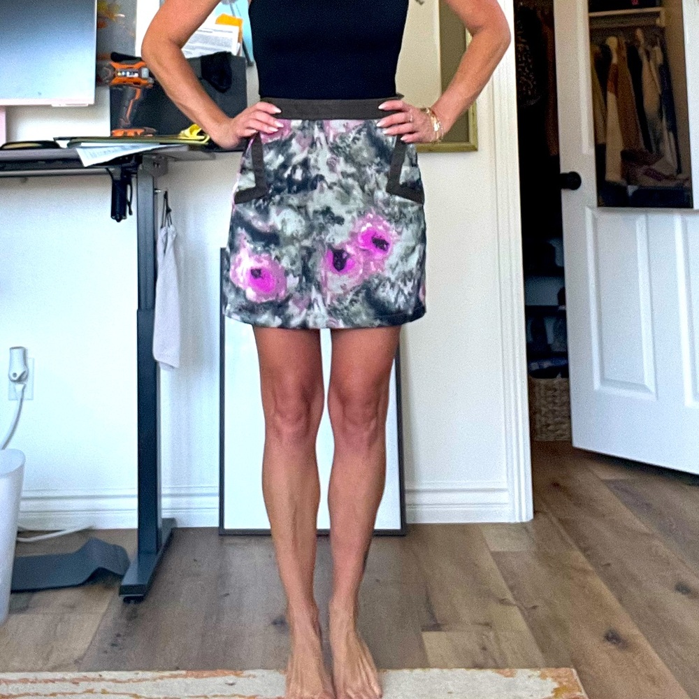 Watercolor mini skirt